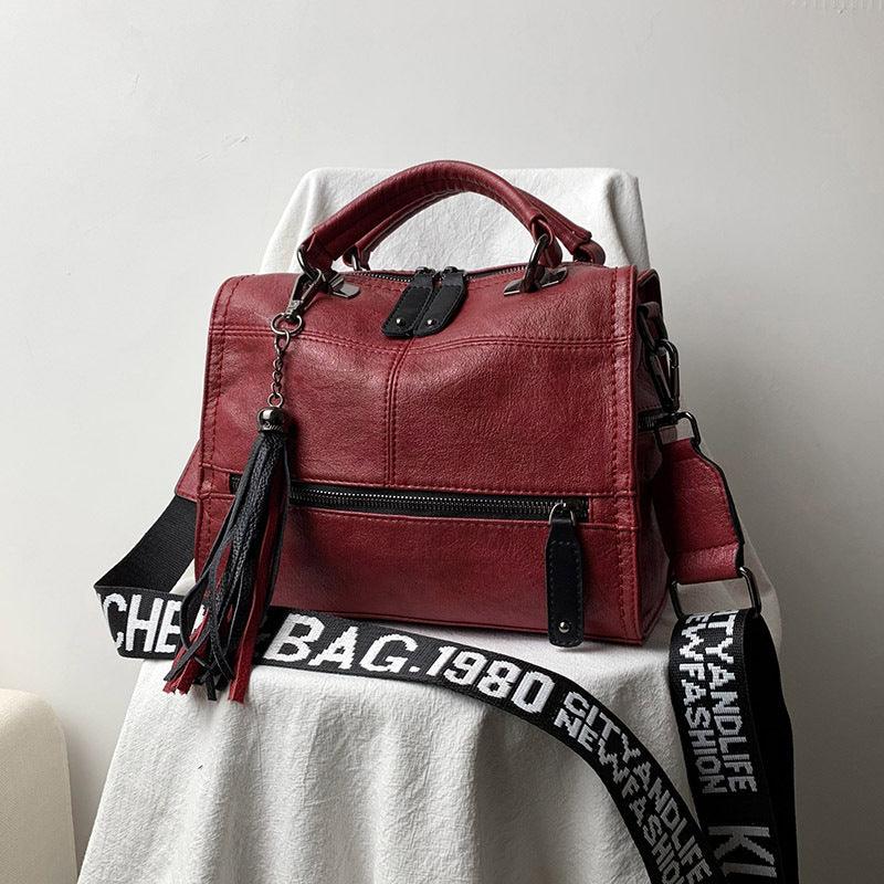 Hot Vintage Leather Tassels Luxury Handbags Women Bags Designer Handbags High Quality Ladies Hand Shoulder Bags For Women 2021 - melvincucci
