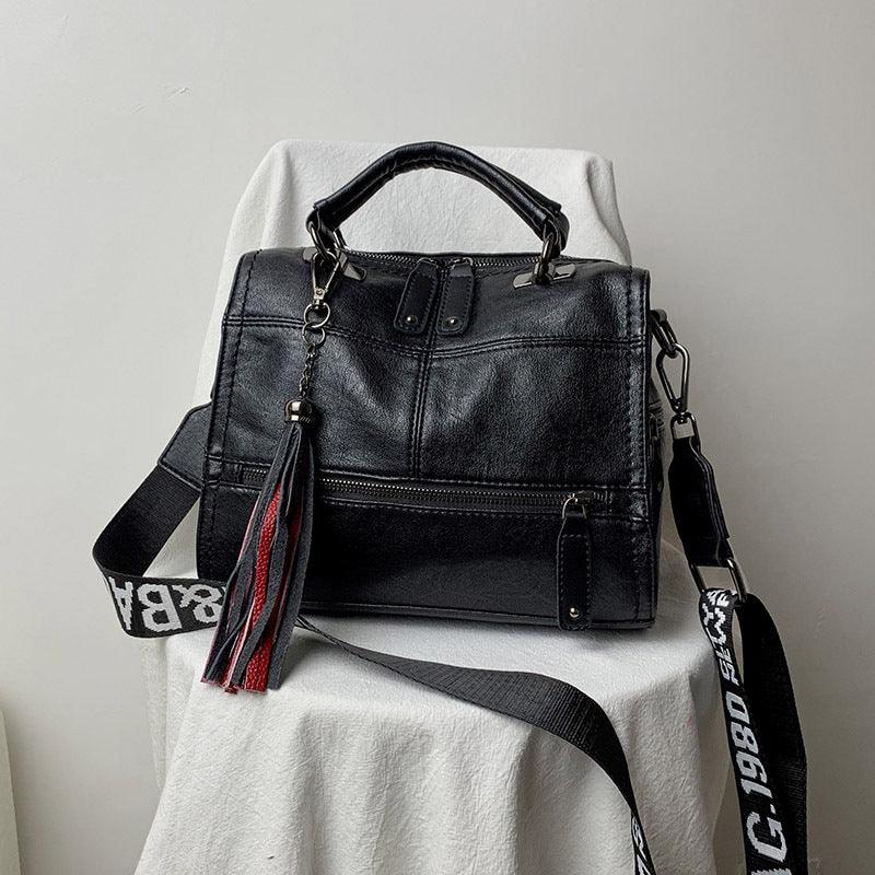 Hot Vintage Leather Tassels Luxury Handbags Women Bags Designer Handbags High Quality Ladies Hand Shoulder Bags For Women 2021 - melvincucci