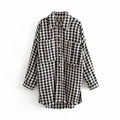 Houndstooth Jackets Pockets Coats Zipper Jacket - melvincucci