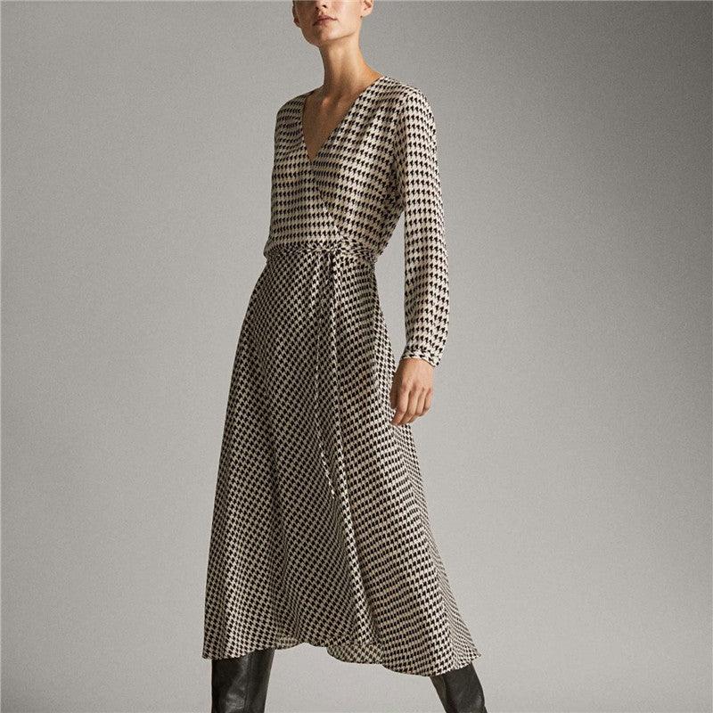 Houndstooth print dress - melvincucci