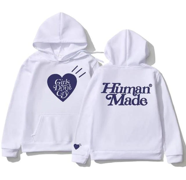Human Made Fleece Hoodies Sweatshirt Men Women Cotton Girls - melvincucci