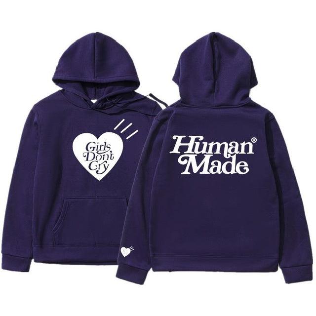 Human Made Fleece Hoodies Sweatshirt Men Women Cotton Girls - melvincucci