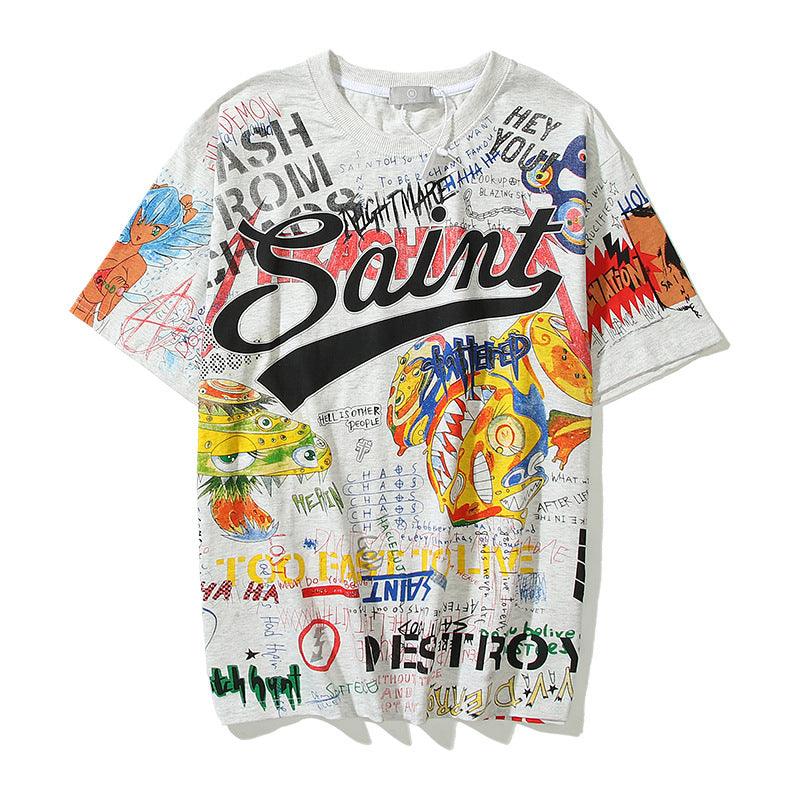 Illustration Short Sleeve T-shirt T-shirt For Men And Women - melvincucci