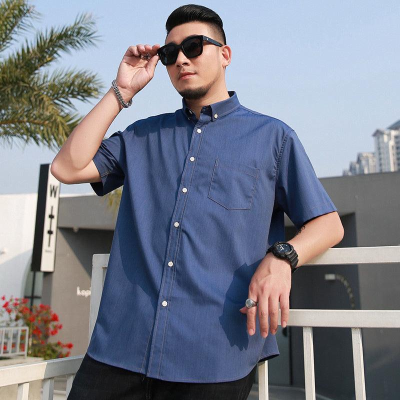 Imitation Denim Business Casual Shirt Men - melvincucci