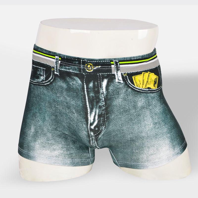 Imitation Denim Men Inner Pants Pure Cotton - melvincucci