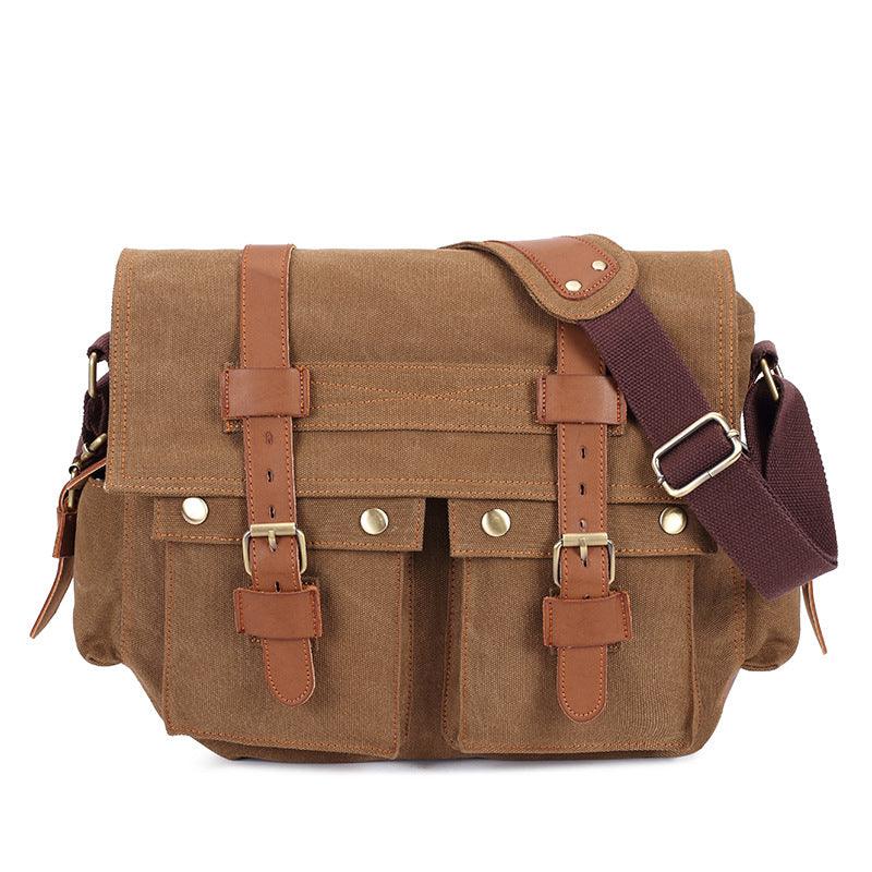 In the spring of the new trade canvas bag messenger bag bag Bag Satchel men men style - melvincucci