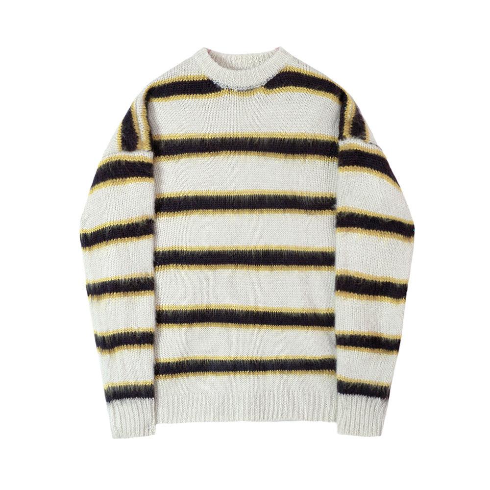 INS Lazy Style Striped Sweater Men's Knitwear - melvincucci