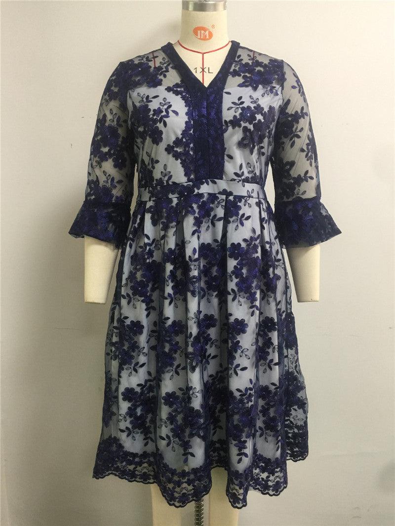 Interlock  African Women Print Dress Ladies - melvincucci