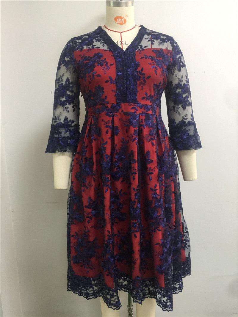 Interlock  African Women Print Dress Ladies - melvincucci
