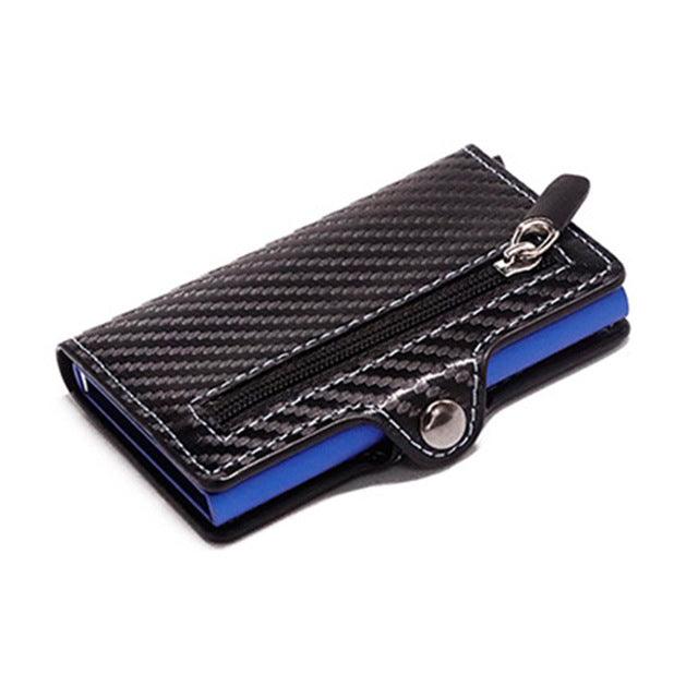 Ion Carbon Fiber Wallet Men Slim Wallet Anti-theft Card Case - melvincucci