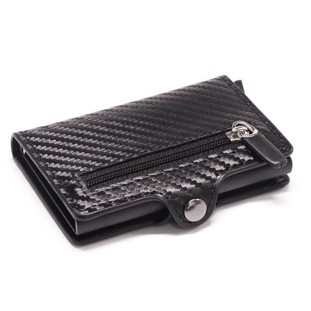Ion Carbon Fiber Wallet Men Slim Wallet Anti-theft Card Case - melvincucci