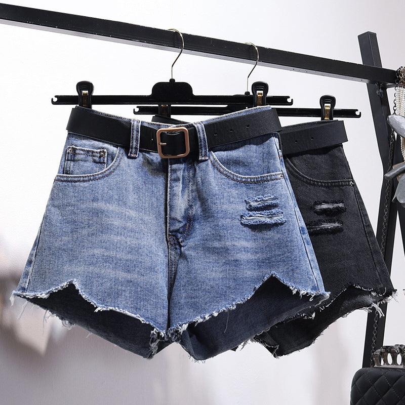 Irregular Denim Shorts Women - melvincucci