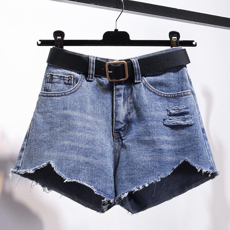 Irregular Denim Shorts Women - melvincucci