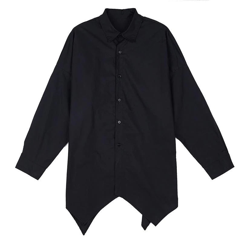 Irregular mid-length men's long-sleeved shirt - melvincucci