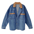 Jacket Women Loose PU Leather Stitching Denim Jacket Women - melvincucci