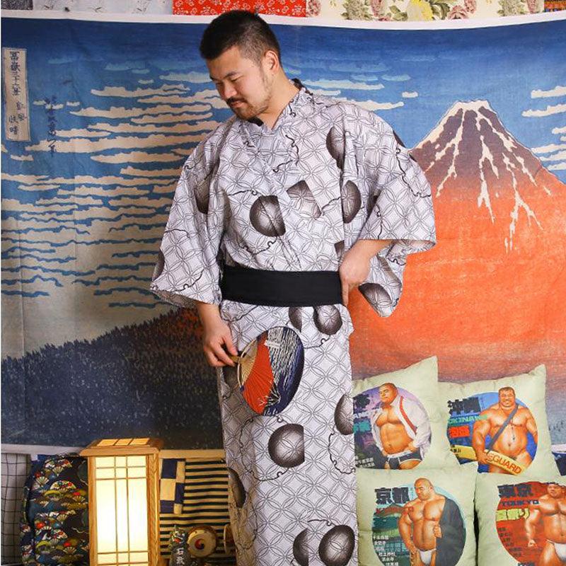 Japanese Style And Wind Wave Pattern Winter Bathrobe - melvincucci