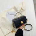 Kawaii Mini Tote PU Leather Flap Crossbody Bag With Pearl Short Handle 2022 Summer Women's Designer Handbag Luxury Shoulder Bags - melvincucci