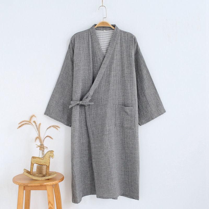 Kimono, Bathrobe, Gauze, Home Wear, Japanese Steamed Thin Night Gown - melvincucci
