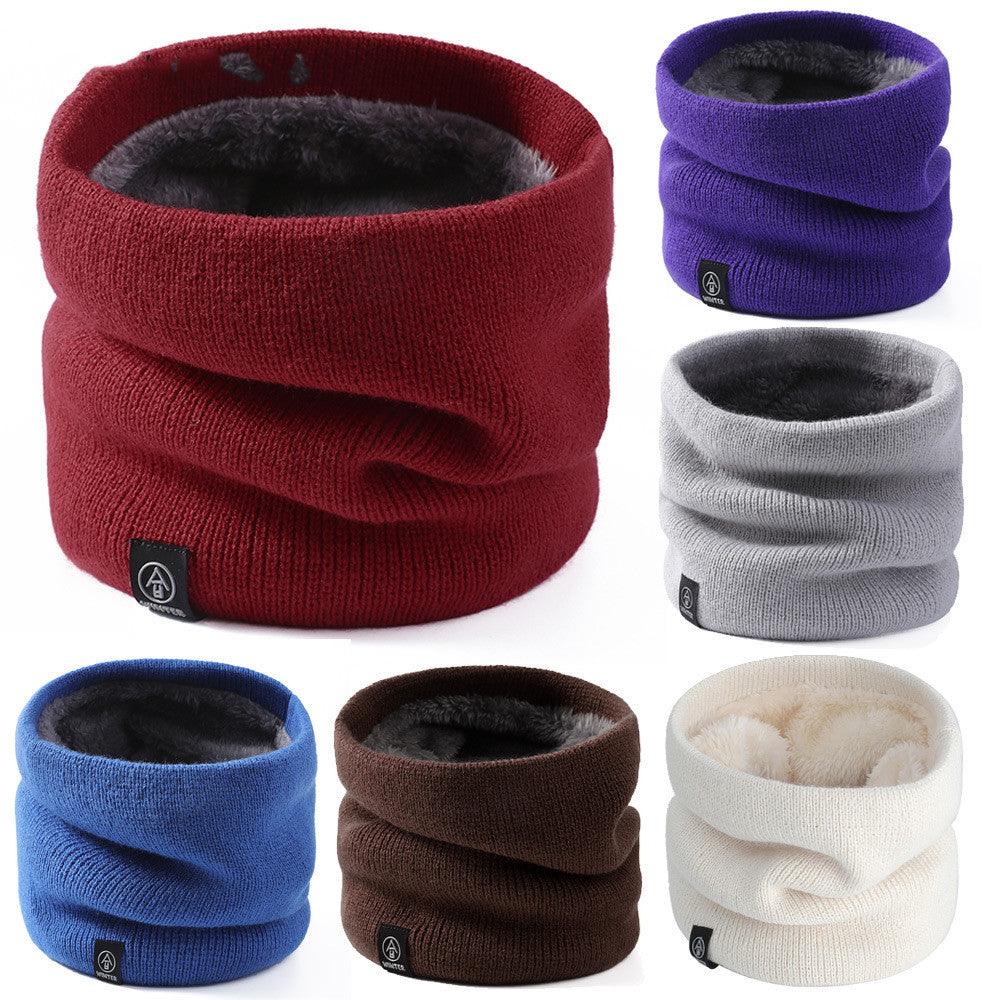 Knitted Wool Scarf Plain Weave Men's And Women's Warm Jacket Scarf - melvincucci