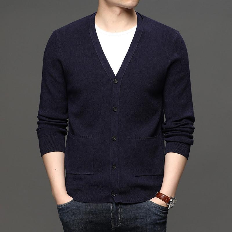 Knitwear Youth Fashion Solid Color Casual Jacket - melvincucci