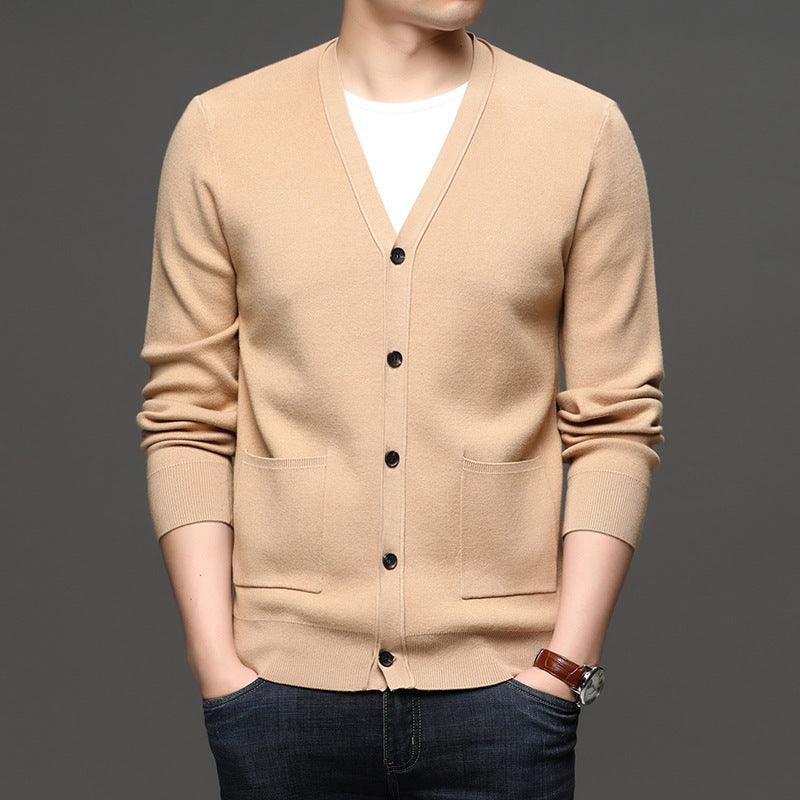 Knitwear Youth Fashion Solid Color Casual Jacket - melvincucci