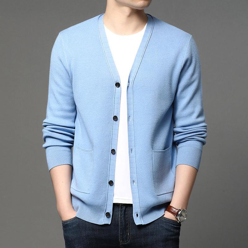Knitwear Youth Fashion Solid Color Casual Jacket - melvincucci