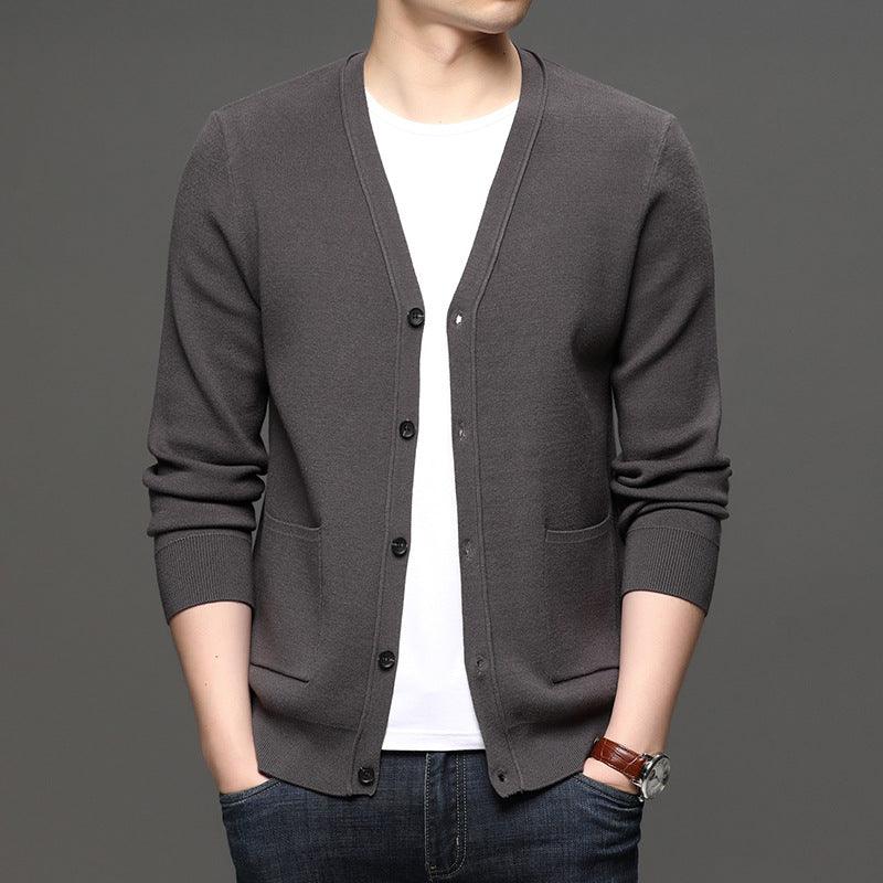 Knitwear Youth Fashion Solid Color Casual Jacket - melvincucci