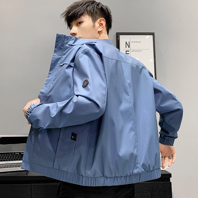 Korean Men'S Spring And Autumn Clothes Hooded Thin Windbreaker Denim Jacket Men - melvincucci