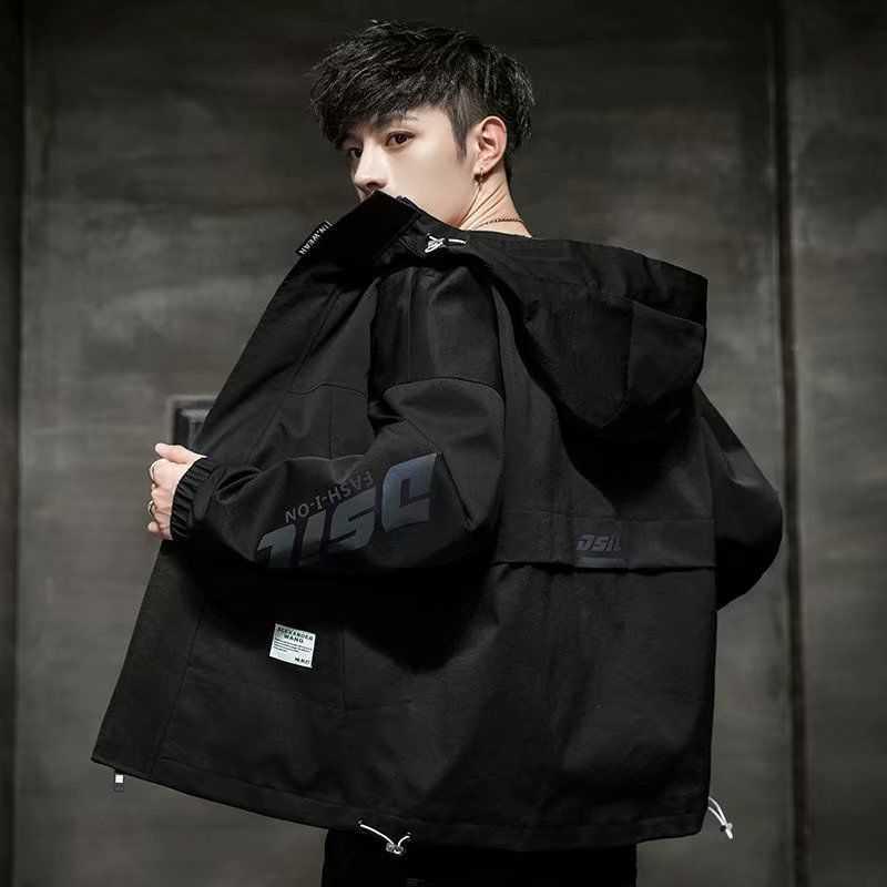 Korean Men'S Spring And Autumn Clothes Hooded Thin Windbreaker Denim Jacket Men - melvincucci