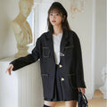 Korean style personality fashion loose pocket small suit - melvincucci