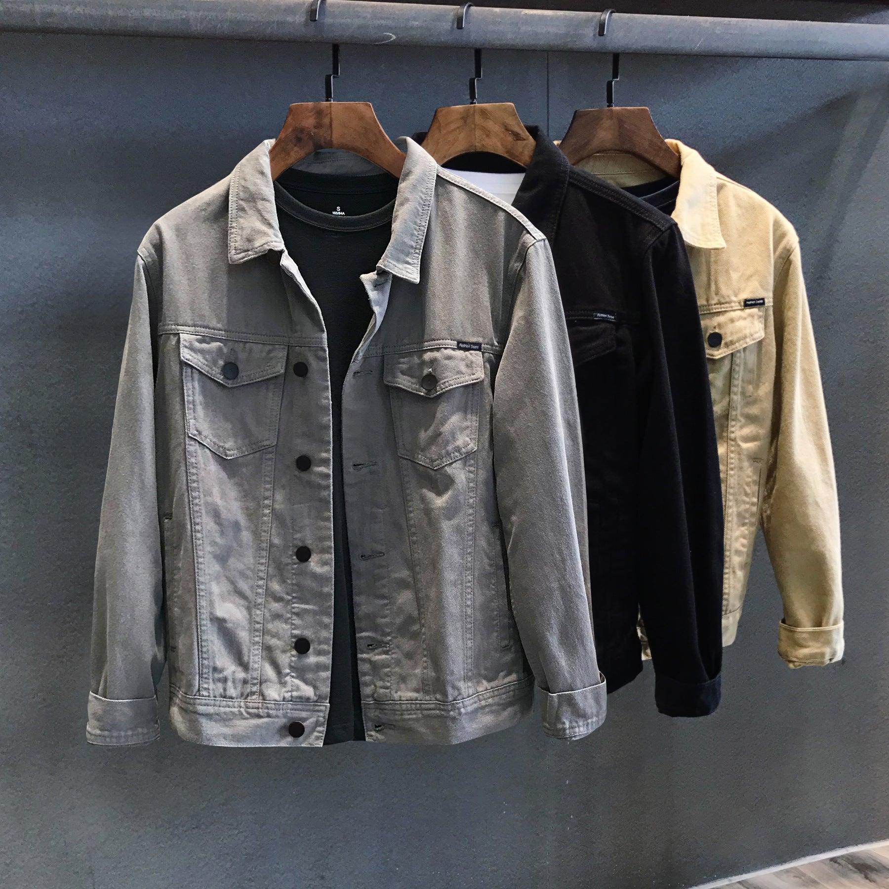Korean Style Trendy Casual Tooling Denim Jacket Men - melvincucci