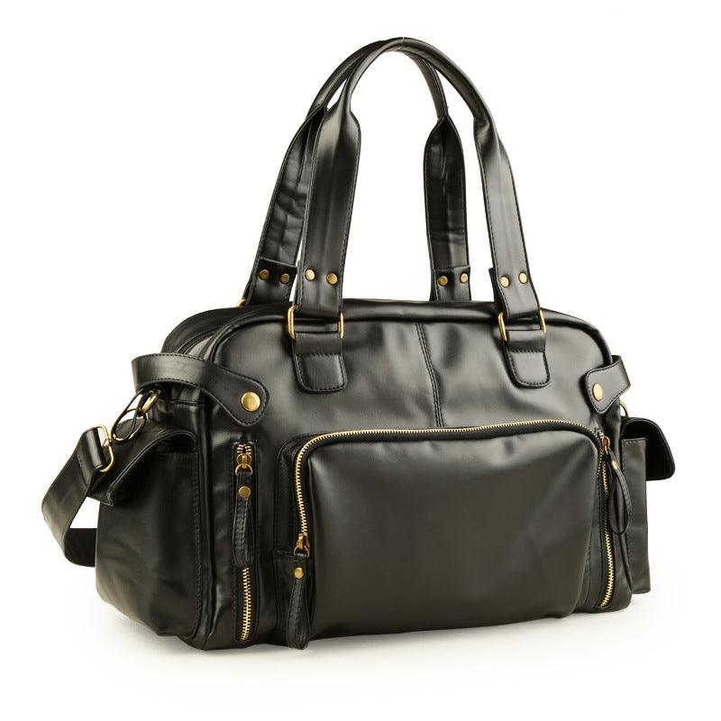Korean Vintage Leather Handbag Shoulder Bag men Crossbody Bag Handbag - melvincucci