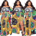 L-4xl Sexy Floral African Dress For Ladies - melvincucci