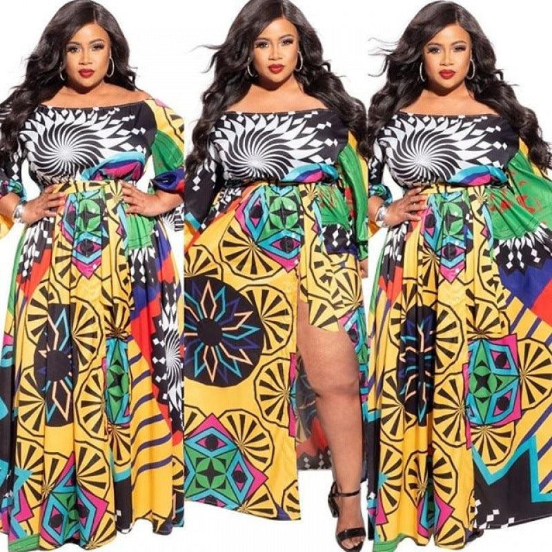 L-4xl Sexy Floral African Dress For Ladies - melvincucci