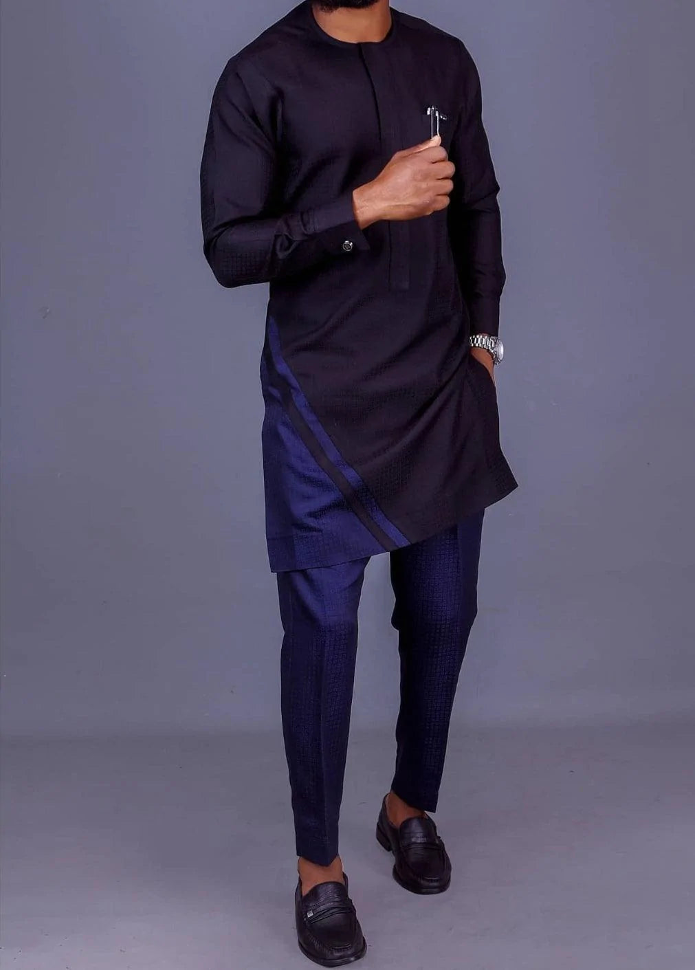 La melvincucci midnight blue and black senator - melvincucci