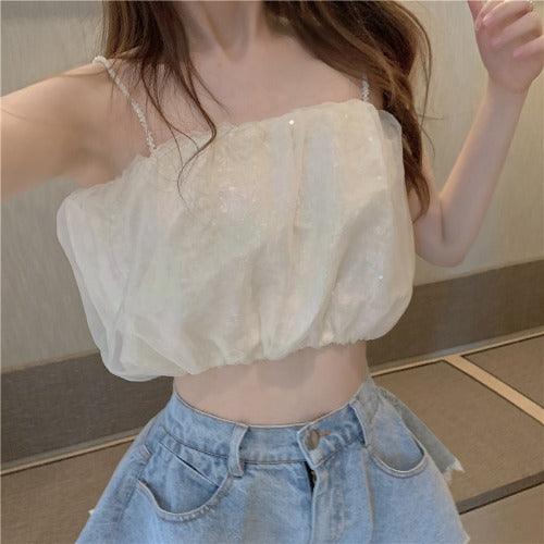 Lace Bottoming, Denim High-waisted Shorts, Two-piece Women - melvincucci