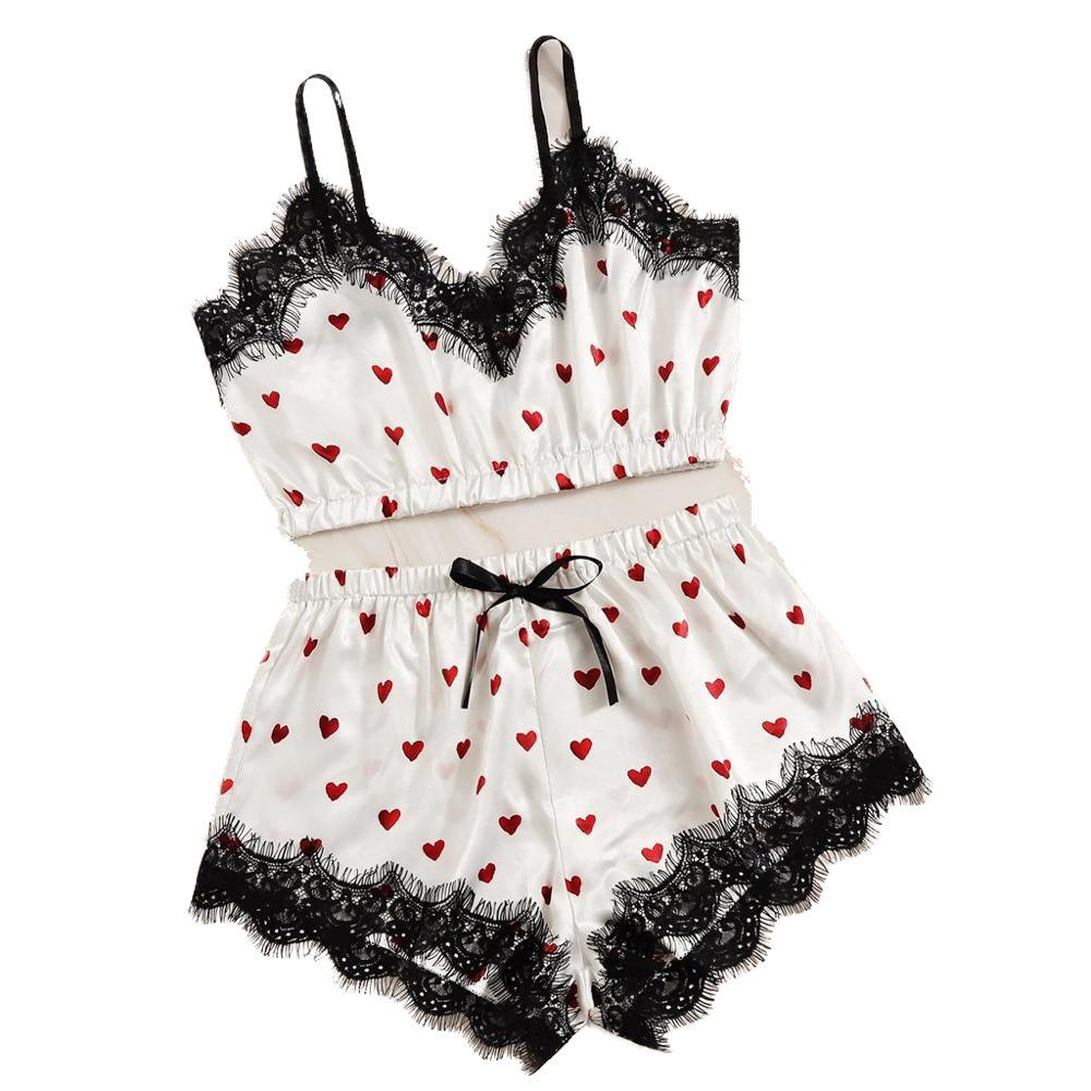 Lace ice silk strap set - melvincucci
