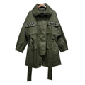 Lace Waist Long-Sleeved Tooling Jacket Women - melvincucci