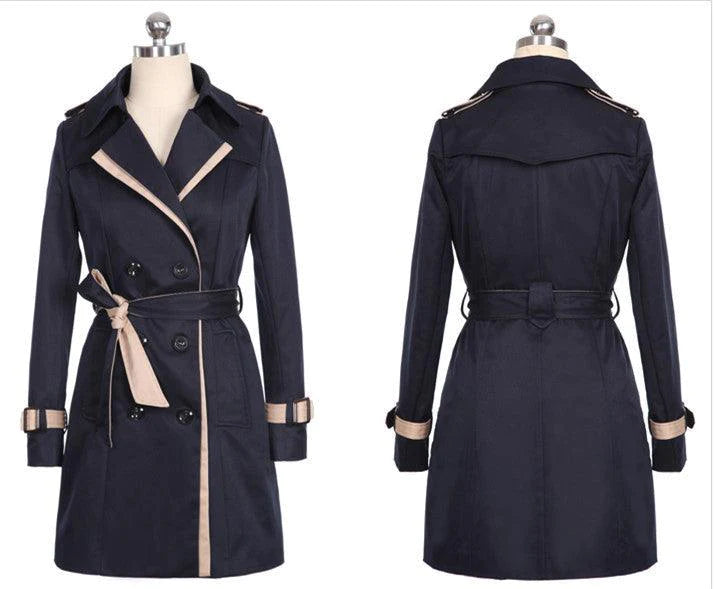 Ladies Autumn Trench Coat For Women Winter Long Coats - melvincucci