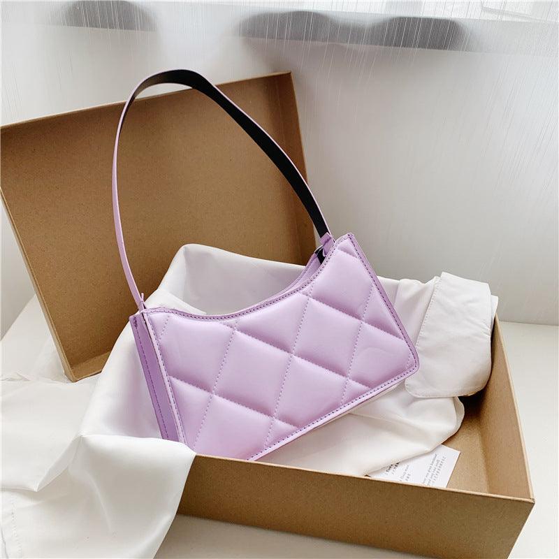 Ladies Bags Shoulder Underarm Bags Diagonal Bags Lingge Casual Small Square Bags - melvincucci