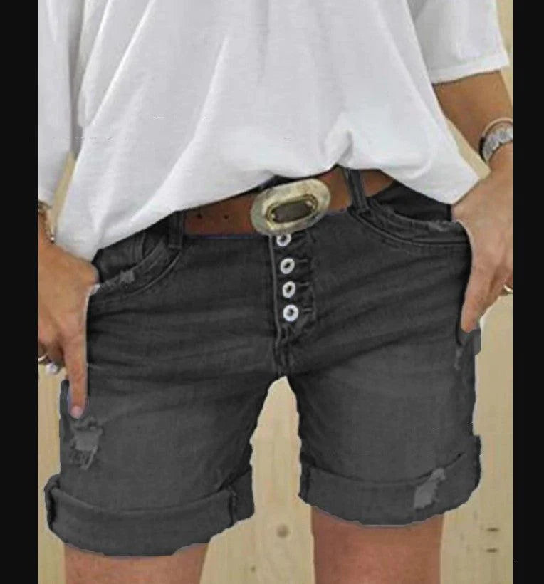 Ladies Denim Shorts Ripped Sexy Denim Shorts - melvincucci