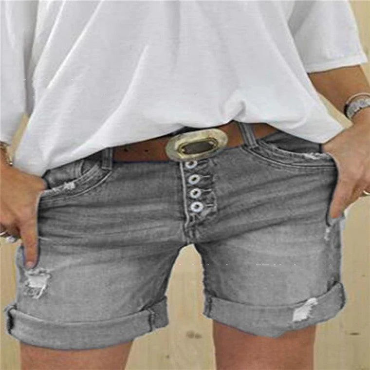 Ladies Denim Shorts Ripped Sexy Denim Shorts - melvincucci