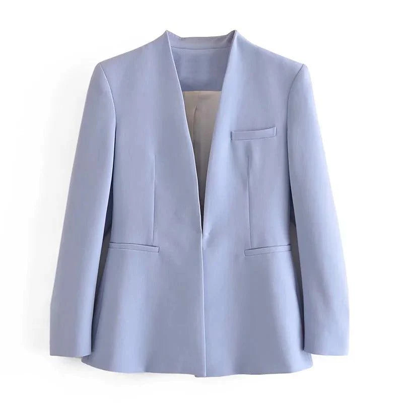 Ladies New Solid Color Suit Jacket Women - melvincucci