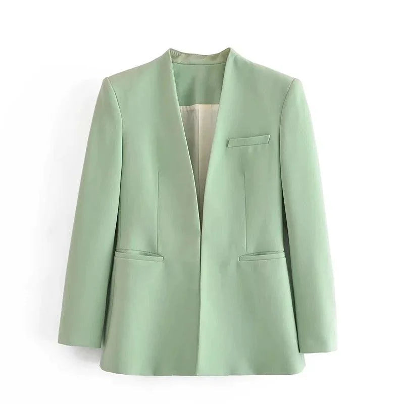 Ladies New Solid Color Suit Jacket Women - melvincucci