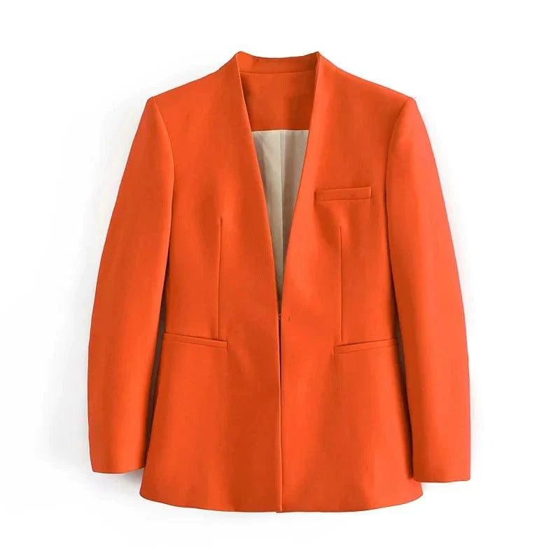 Ladies New Solid Color Suit Jacket Women - melvincucci