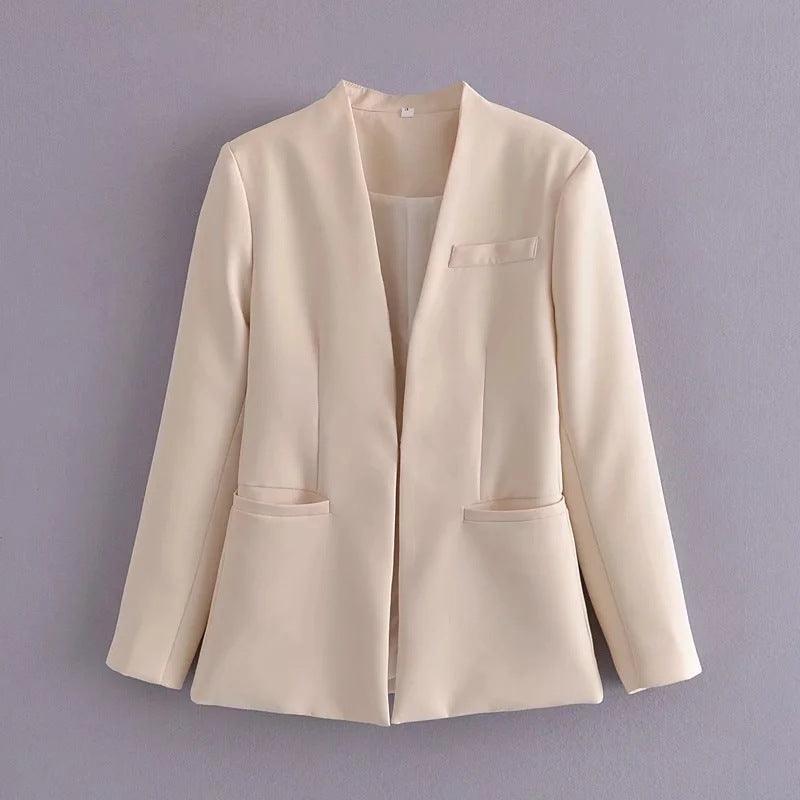 Ladies New Solid Color Suit Jacket Women - melvincucci