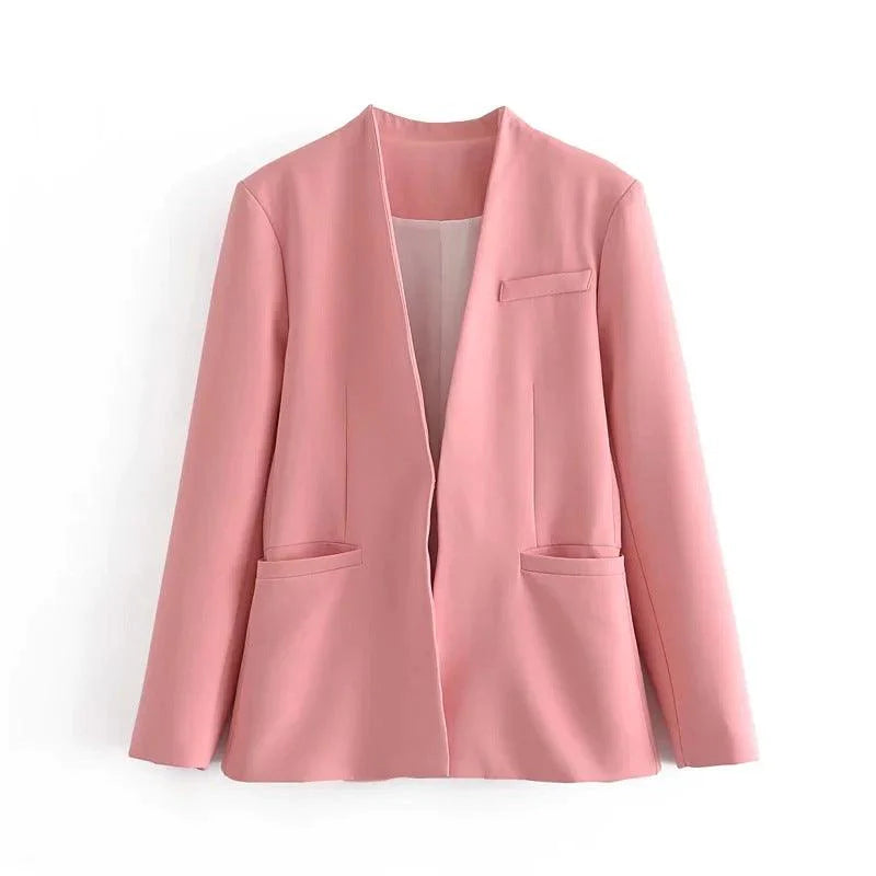 Ladies New Solid Color Suit Jacket Women - melvincucci