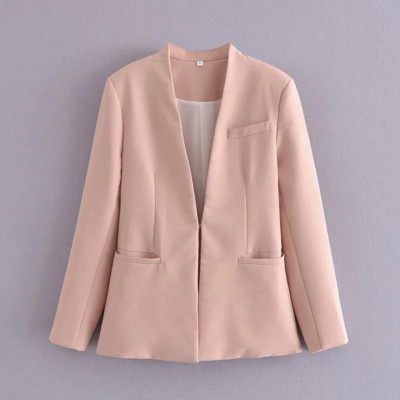 Ladies New Solid Color Suit Jacket Women - melvincucci