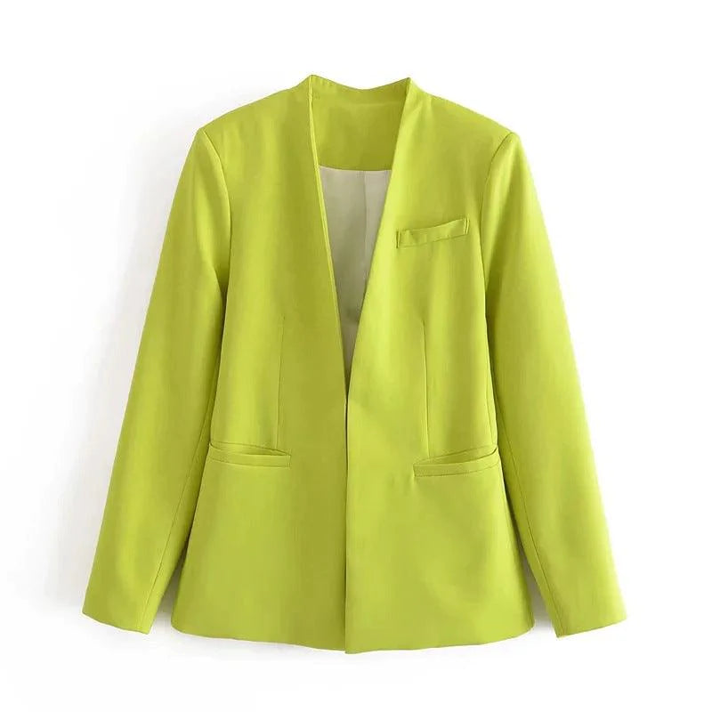 Ladies New Solid Color Suit Jacket Women - melvincucci