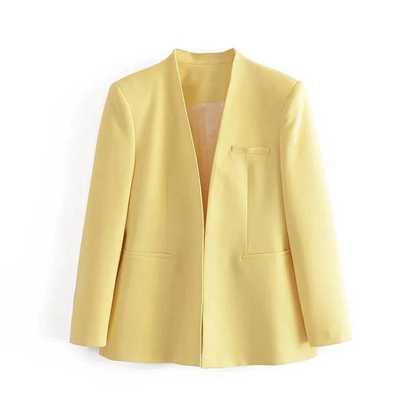 Ladies New Solid Color Suit Jacket Women - melvincucci